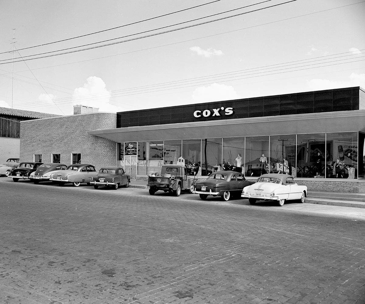 Aug. 15, 1951: Exterior view of Cox’s Suburban Branch Store which will be opened for business at 2517 W. Berry St. (The location today is a Walgreens.)