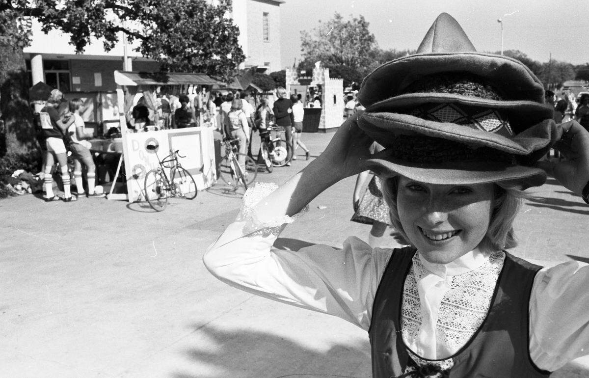 Nov. 7, 1976: Tracey White, 16, of Haltom High School, was one of about 3,000 students studying German who came to the University of Texas at Arlington for the university’s annual November Fest.