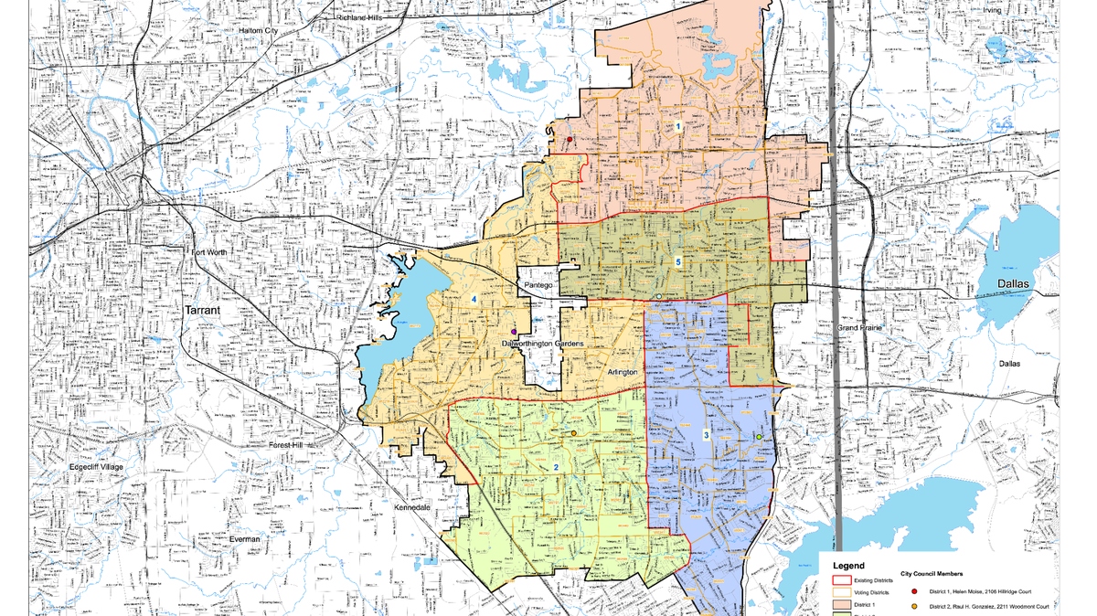 The Arlington City Council on Tuesdsay approved new voting districts within the city’s limit.