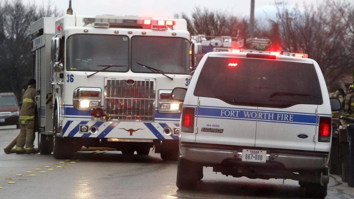 Archived photo of Fort Worth Fire Department vehicles