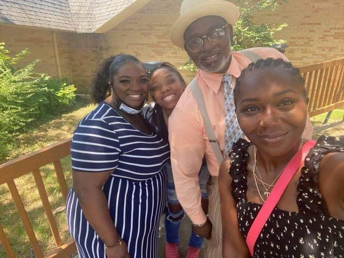 From Emiko FLoyd: Tiesha, Symone and Sheila with the fantastic gift of an awesome father Darin.. June 20, 2021