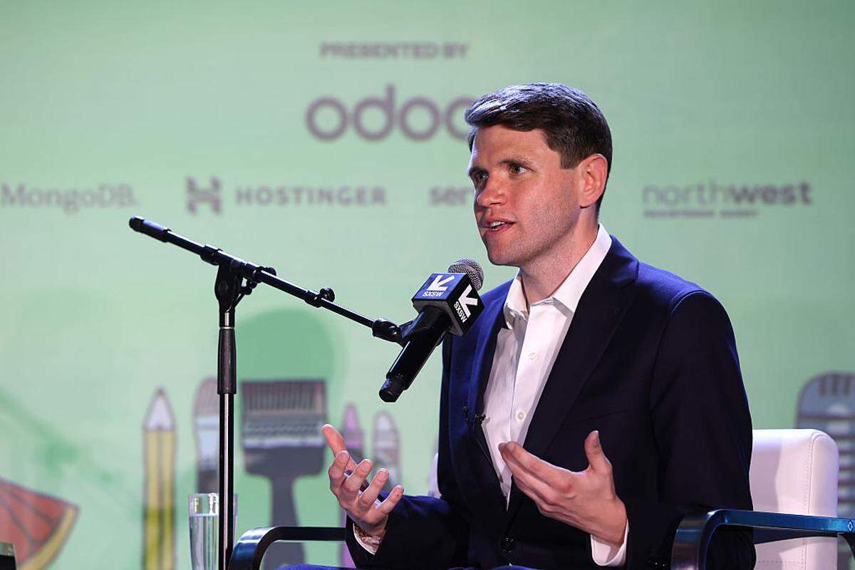 James Talarico speaks onstage during "Raging Moderates" at the Vox Media Podcast Stage at SXSW on March 14, 2026 in Austin, Texas.