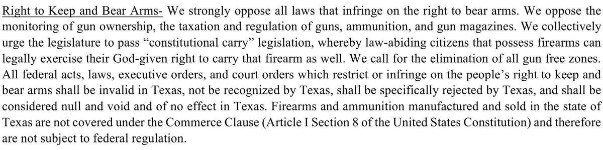 The Texas Republican Party platform.