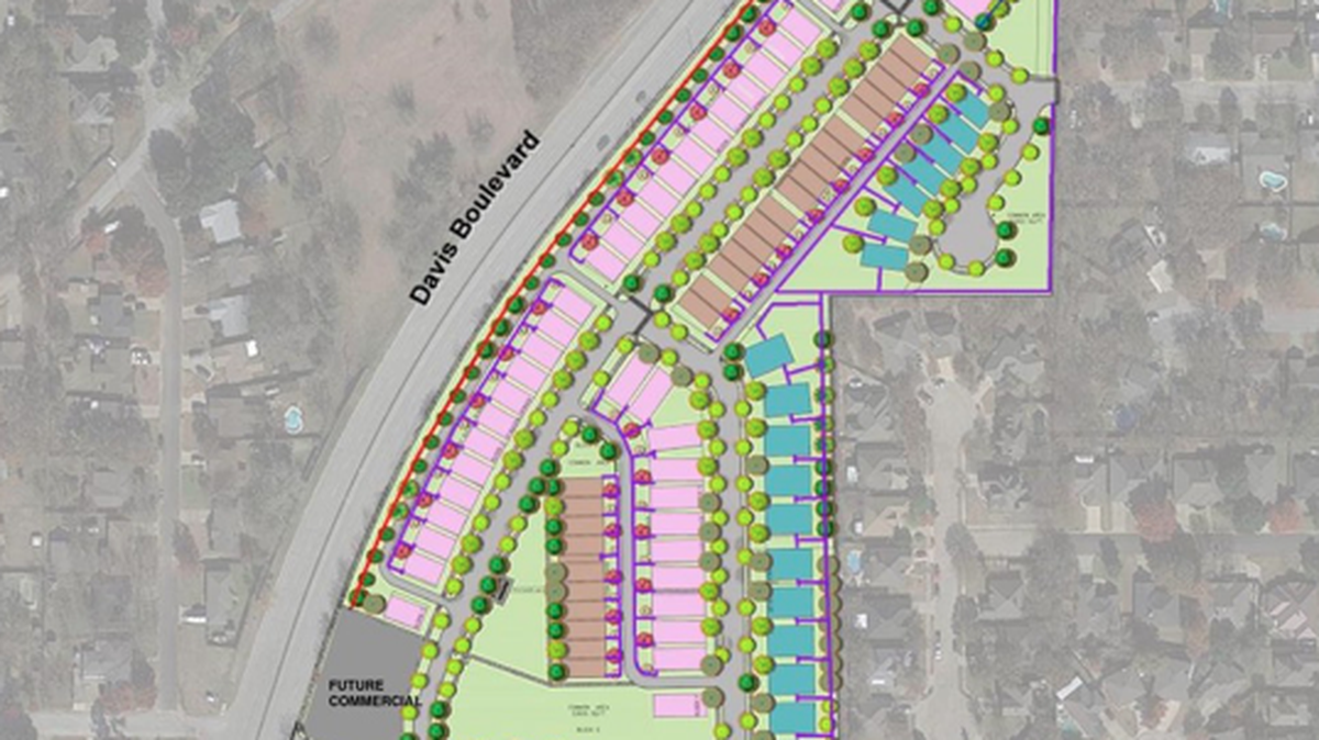 A map shows the conceptual site for the proposed Willow Springs development in North Richland Hills.