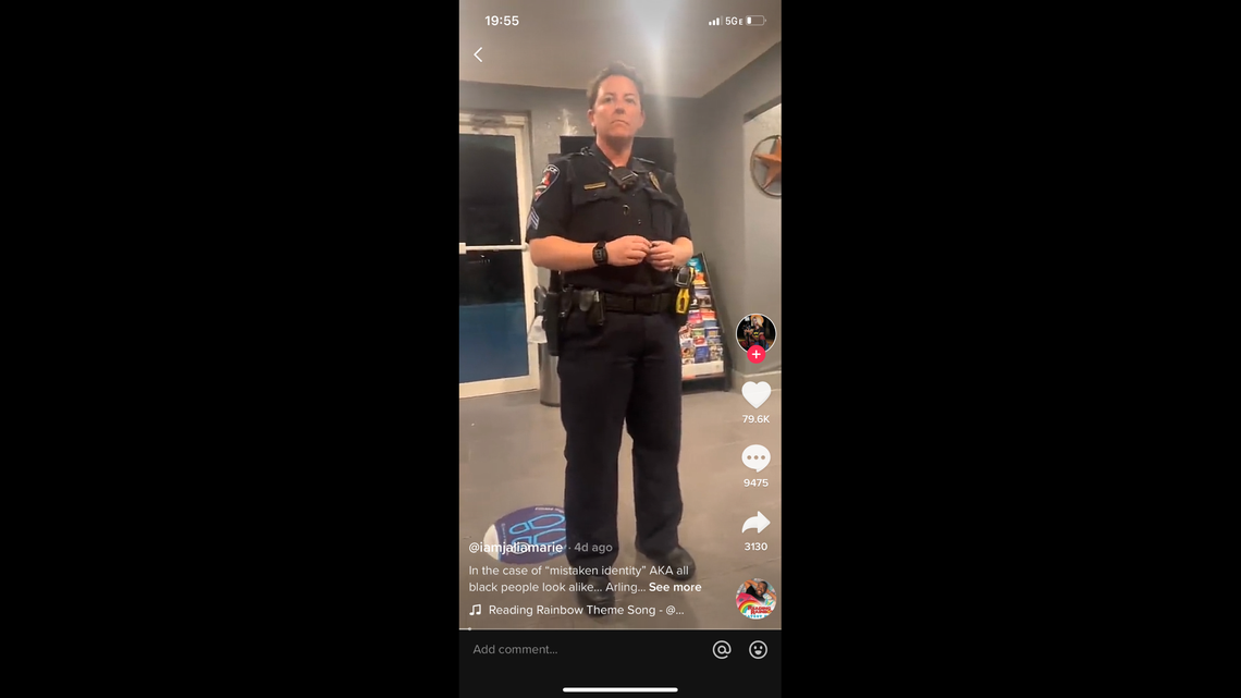 Dawnyale Shanks, who goes by the name Ja’lia Marie on TikTok, posted three videos to the social media platform after she said Arlington police held her at gunpoint. Arlington police said the videos she posted are lacking context.