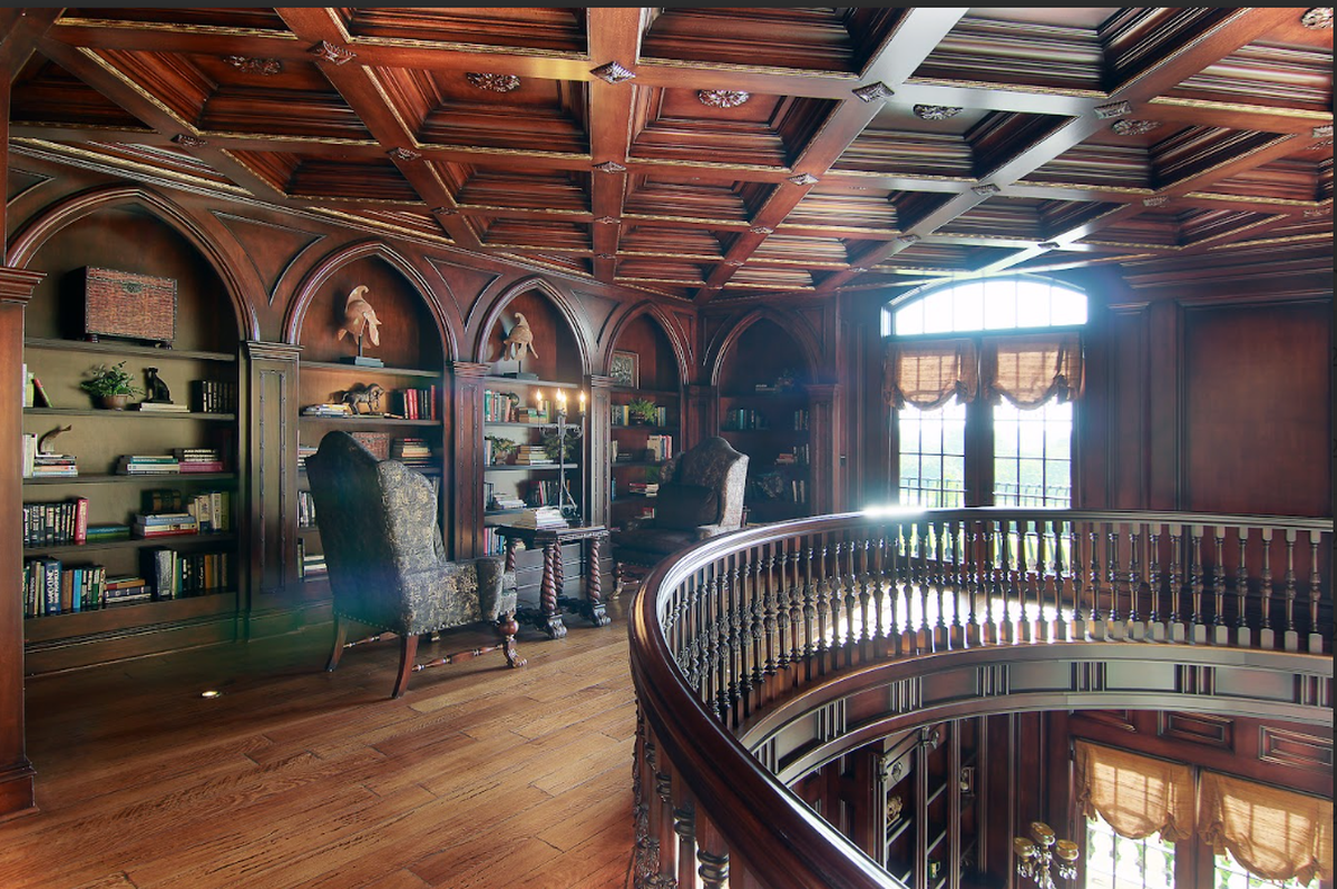 Upstairs library