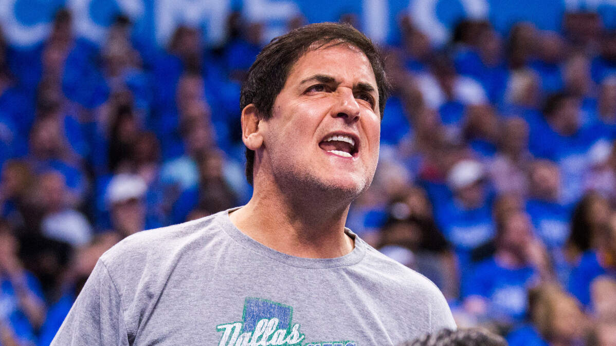 Dallas Mavericks owner Mark Cuban watches from behind the bench on April 25, 2016, at Chesapeake Energy Arena in Oklahoma City, Okla. (Ashley Landis/Dallas Morning News/TNS)