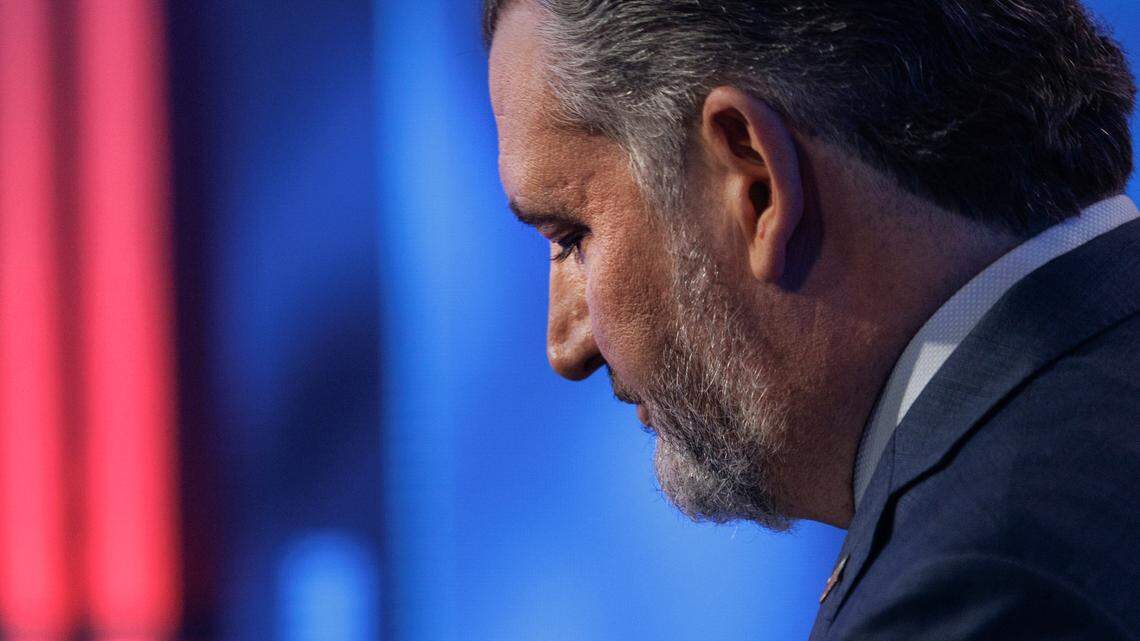 U.S. Sen. Ted Cruz, R-Texas, speaks during a debate for the U.S. Senate with U.S. Rep. Colin Allred, D-Dallas, hosted by WFAA on Tuesday, Oct. 15, 2024, in Dallas, Texas.