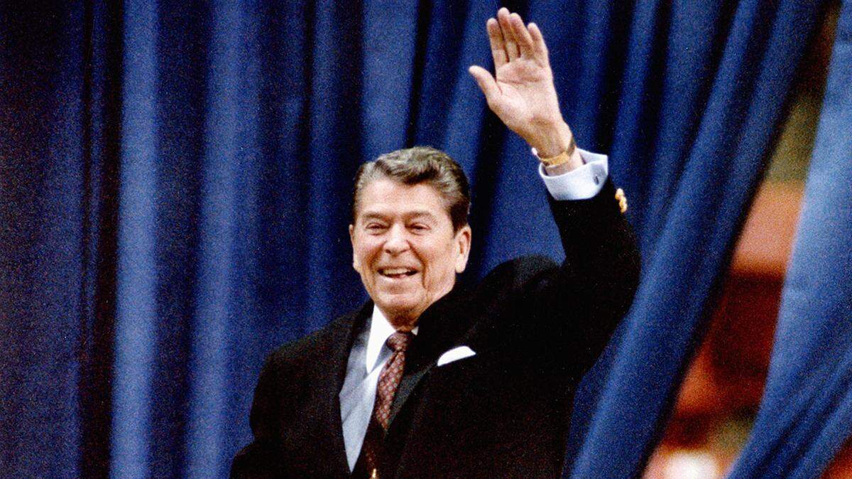 Mar 20, 1989; Tempe, AZ, USA; FILE PHOTO; President Ronald Reagan gives a speech at Arizona State University. Mandatory Credit: The Arizona Republic/USA TODAY NETWORK