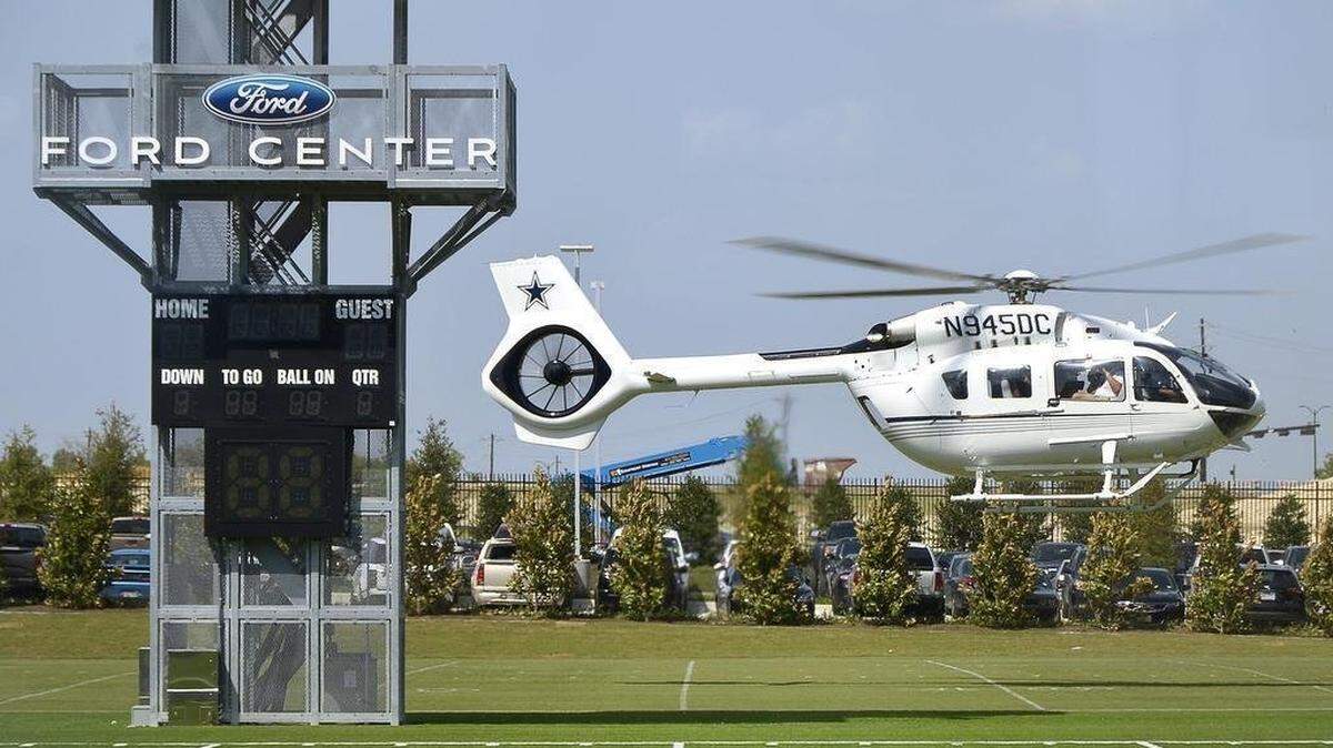Dallas Cowboys owner Jerry Jones' will have his Airbus H145 helicopter available for the 2018 NFL Draft.