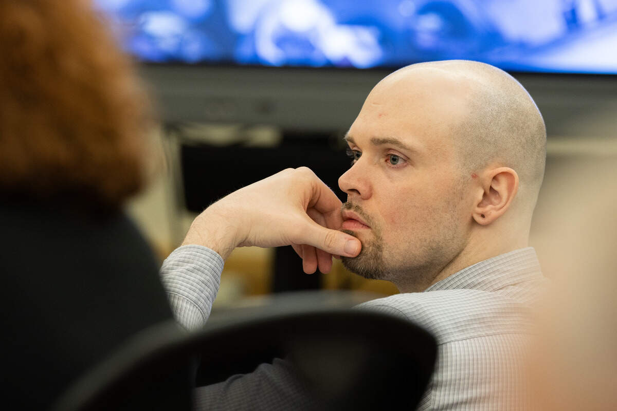 Defendant Tanner Horner enters the courtroom following a break in testimony on Tuesday, April 7, 2026, at the Tim Curry Criminal Justice Center in Fort Worth. Horner pleaded guilty to capital murder in the November 2022 strangulation killing of 7-year-old Athena Strand