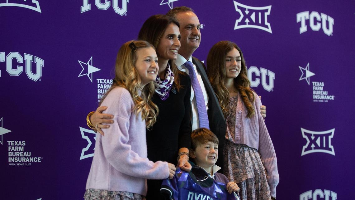 TCU football’s Sonny Dykes comes from a coaching family, and he married into one, too
