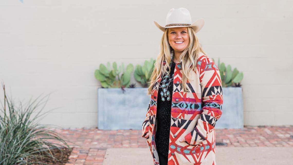 Cowboy Channel CEO Raquel Gottsch and her “killer dog” Apple can be seen working the Stockyards in Fort Worth.