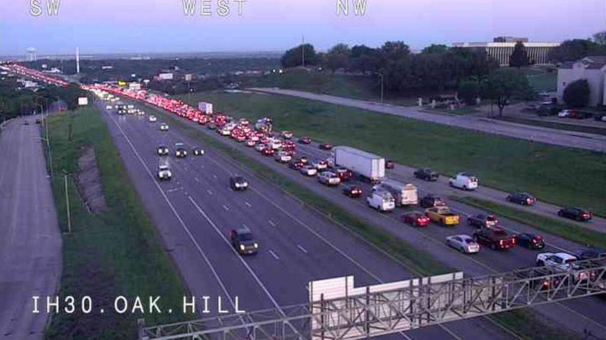 A man who ran from Fort Worth police officers on Friday morning, April 12, 2024, was hit and killed by a pickup truck on Interstate 30 during morning rush hour, according to police. Lanes of I-30 westbound were closed to traffic in the area during the investigation.