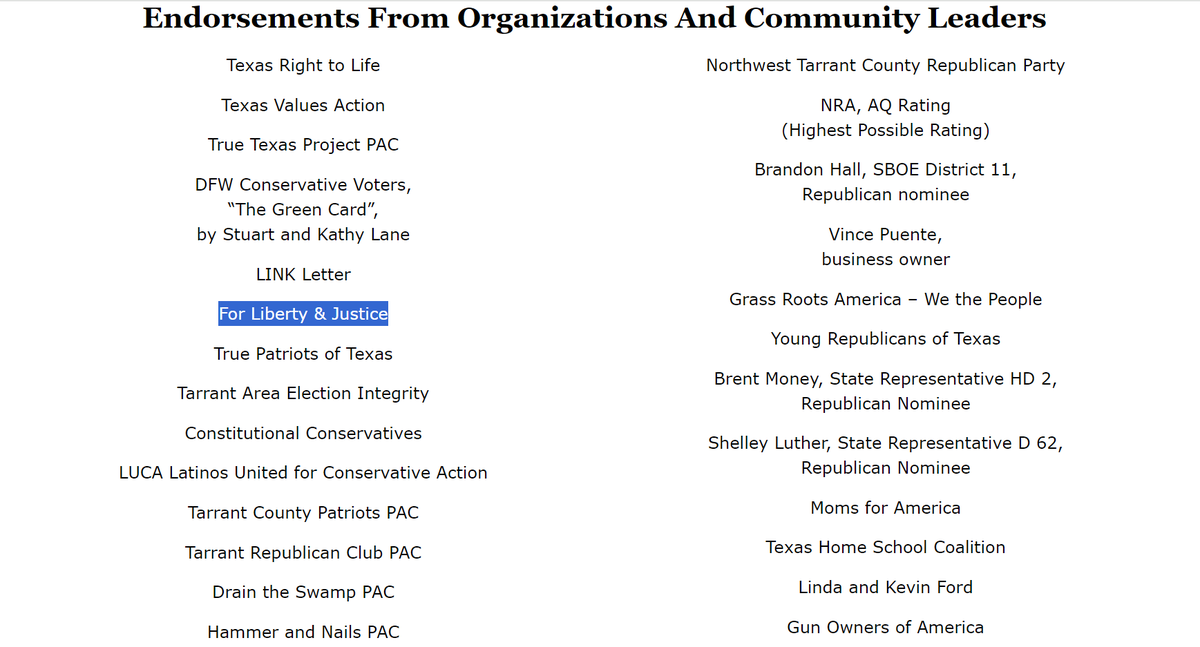 For Liberty & Justice, a 501(c)(3) nonprofit founded by state Rep. Nathan Schatzline, is listed among Cheryl Bean’s endorsements on her website.
