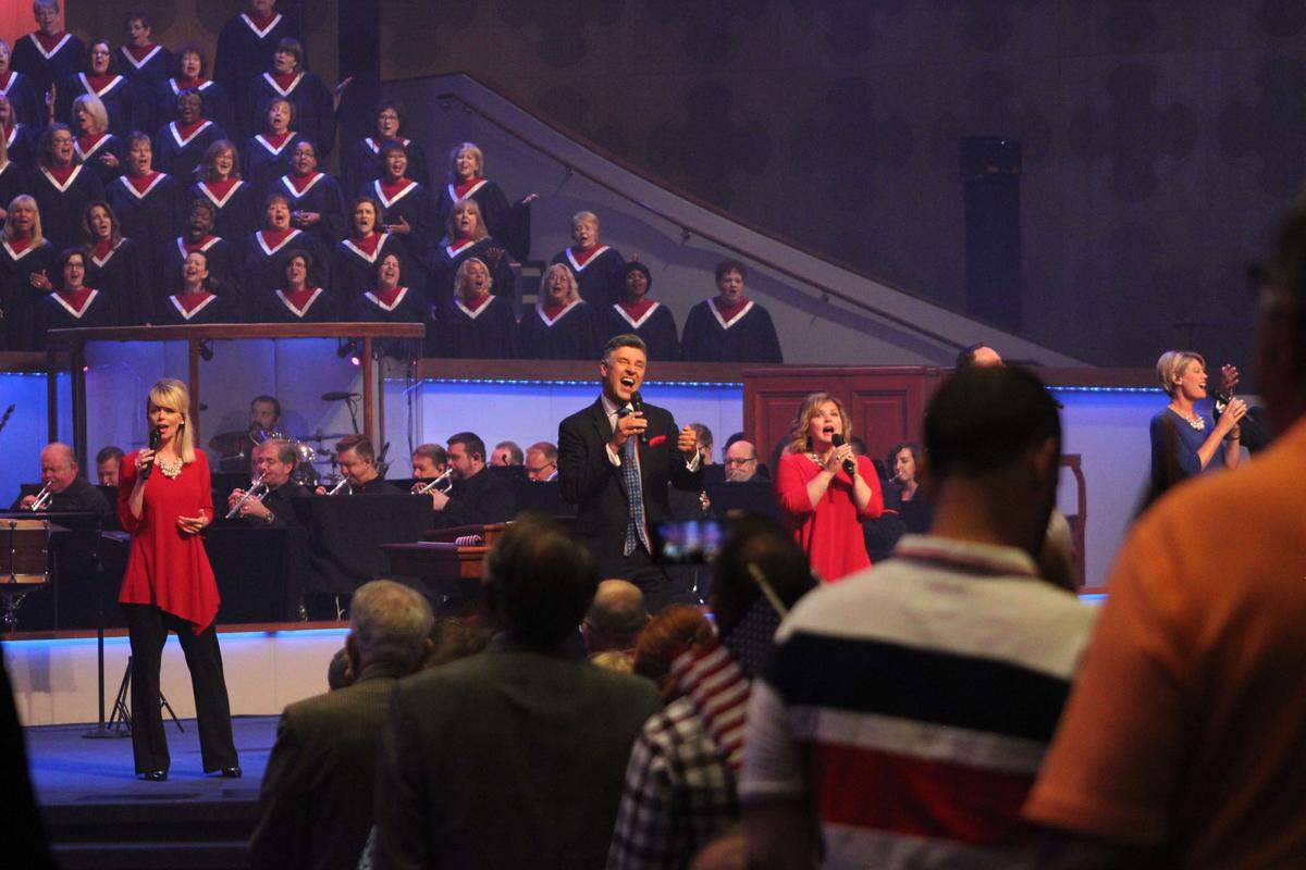 Members at First Baptist Church in Dallas celebrated "Freedom Sunday."