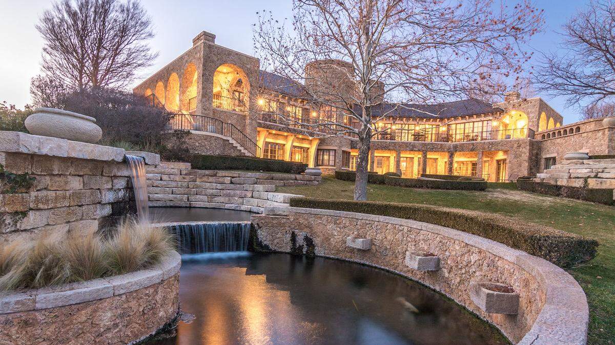 Mesa Vista Ranch includes a massive lodge with more than 25,000 interior square feet, a 6,000-square-foot family house, a two-story gate house, a gun and hunting gear storage facility, a chapel, and 10,000 square feet of porches and patio areas. 