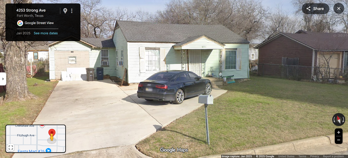An east Fort Worth house at 4253 Strong Ave.