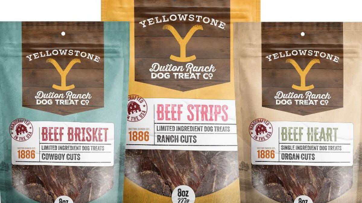 A total of nine “Yellowstone”-inspired dog treats will release over the next few months.