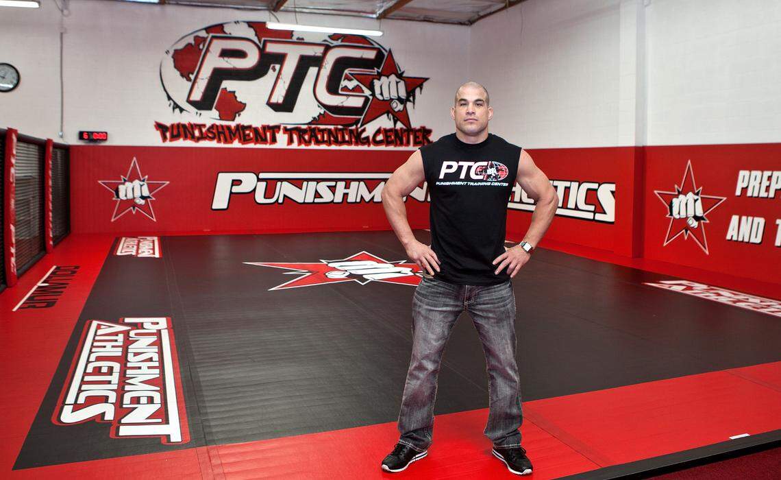 MMA Legend Tito Ortiz attends the grand opening of the Punishment Training Center on March 5, 2011 in Huntington Beach, California. (Photo by Paul A. Hebert/Invision/AP)