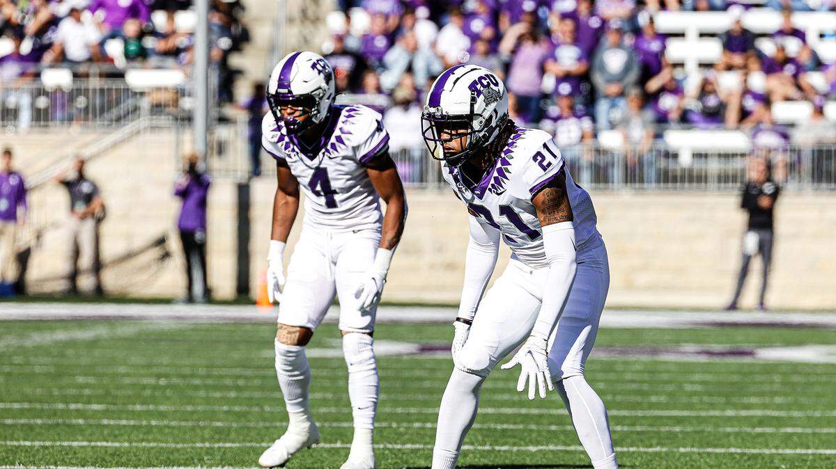 TCU cornerback Noah Daniels, right, feels close to 100% healthy this spring after dealing with several injury-plagued seasons.