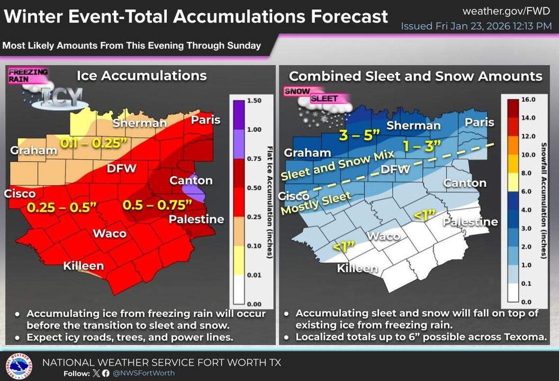 Updated outlook for accumulation as of midday Friday