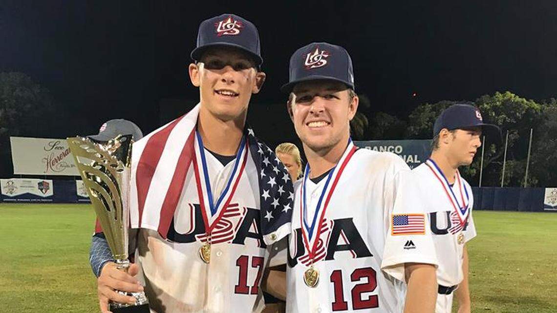 Colleyville Heritage senior Bobby Witt, left, and Burleson Centennial senior Jacob Meador.
