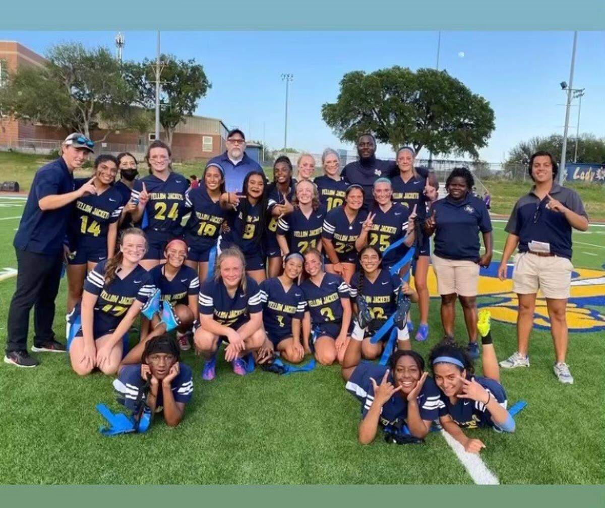 Fort Worth Arlington Heights flag football team will play for a championship on Wednesday May 18, 2022 at AT&T Stadium. (AHHS/Courtesy)