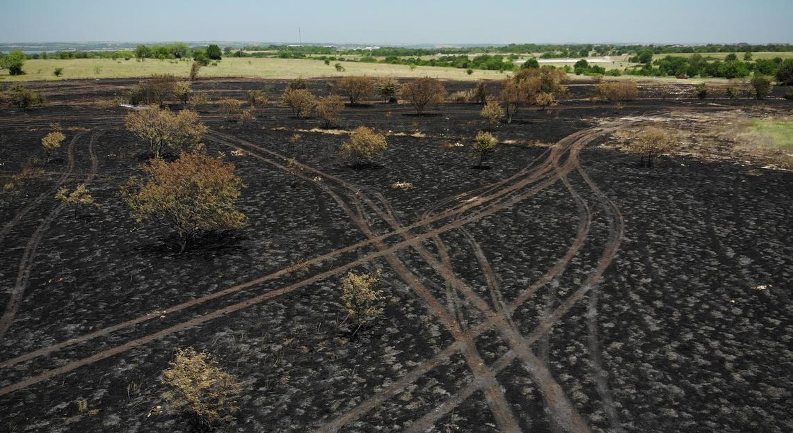 A grass fire consumed 32 acres in southwest Fort Worth Sunday.  Fire marshals say high temperatures and lack of rain are making conditions very dangerous for wildfires.