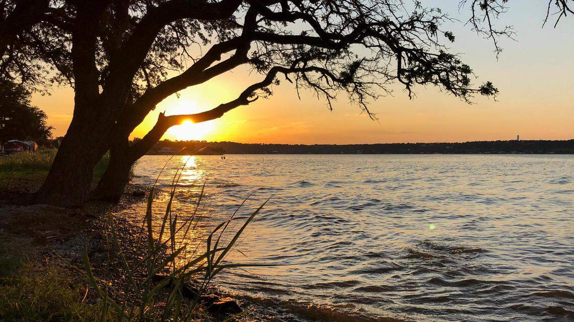 The sun sets on a summer day in Possum Kingdom State Park in Palo Pinto County.