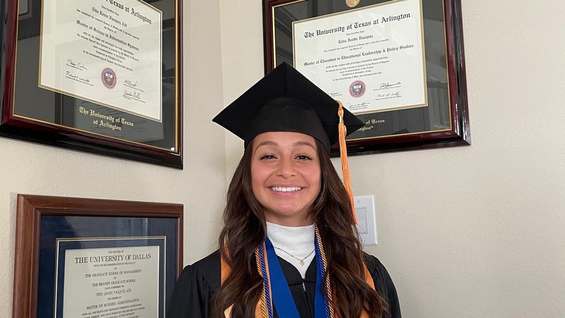 Haslet Eaton senior Lilia Vasquez Deras made school history this year as she is the first student to receive her college associate’s degree before graduating high school. She received her two-year degree from Tarrant County College and plans to attend Texas A&M in the fall.