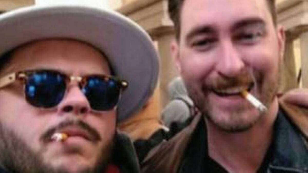 Nicholas DeCarlo, left, was arrested on Jan. 26, 2021, in connection with the U.S. Capitol riot. He and Nicholas Ochs, right, of Honolulu, were sentenced this week.