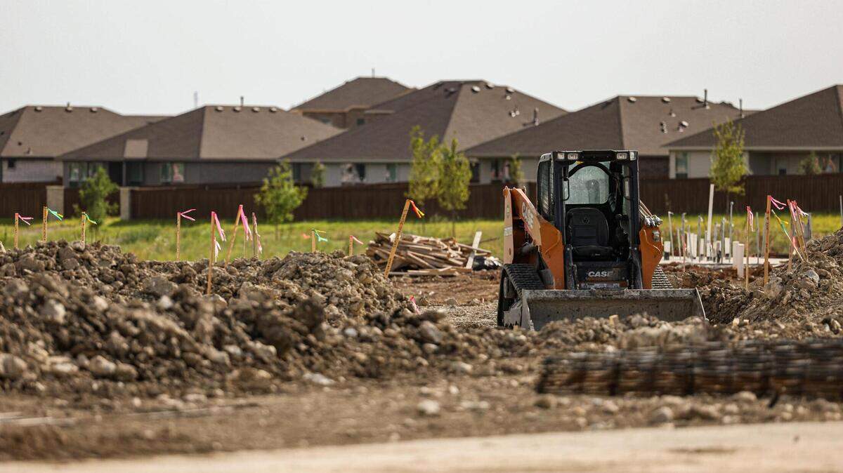 Construction in a D.R. Horton community near Rhome in 2023. The leaders of nine Wise County cities are trying to form a water district to address the growth.