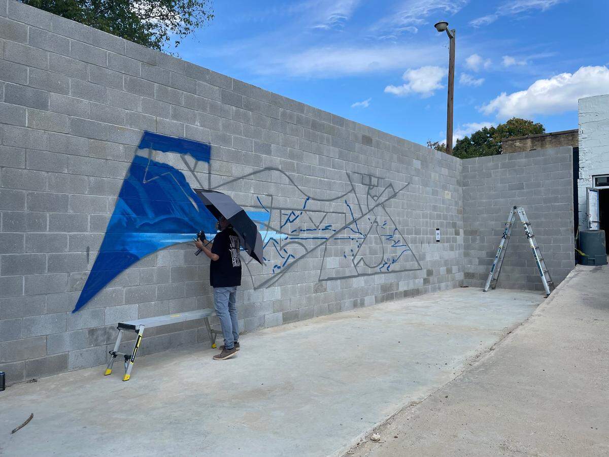 Ray Alvarez was one of 120 artists whose art was featured at the Oak Cliff Assembly art walk on Saturday, Sept. 23, 2023.