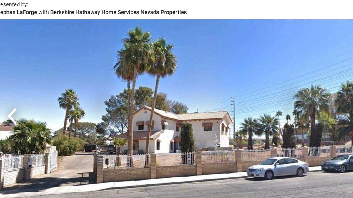 The exterior of the Nevada house looks like every other, typical house.