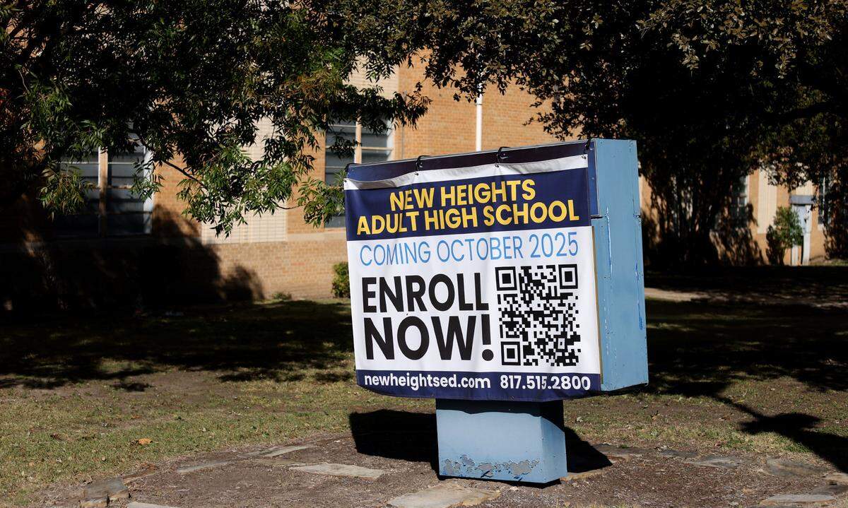 The New Heights Adult High School McCart Campus opened Oct. 20 in southwest Fort Worth, at the former Applied Learning Academy.