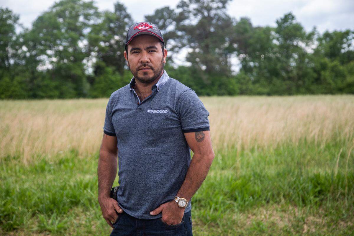Gelberth Barrios speaks at his home in Benson, NC on Friday, April 26, 2019 about the disappearance of his sister Ilsy Barrios.