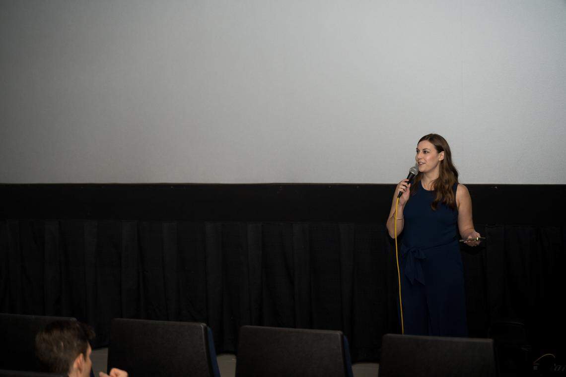Fort Worth Film Commissioner Taylor Hardy at the premiere of “The Pearl Comb” and “When Everything Was Blue” at Texas Movie Bistro in Lake Worth on Thursday, Sept. 18, 2025.