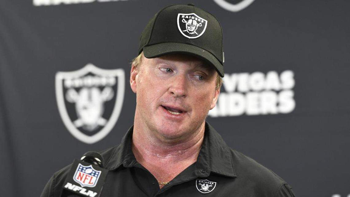 Jon Gruden is out as coach of the Raiders after emails he sent before being hired in 2018 contained racist, homophobic and misogynistic comments.