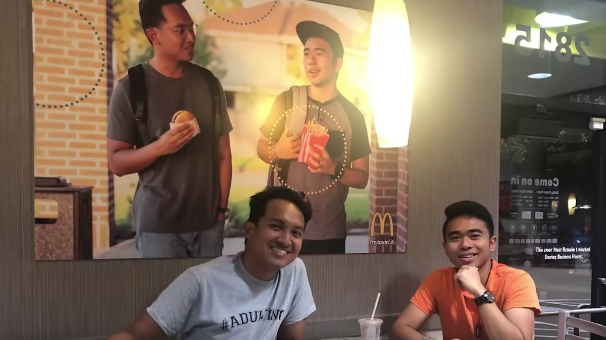 Two South Texas men, Christian Toledo (left) and Jevh Maravilla (right), from the Houston-area, took the lack of Asian representation at their local McDonald’s located seriously and devised a plan to hang their own poster inside a local store.