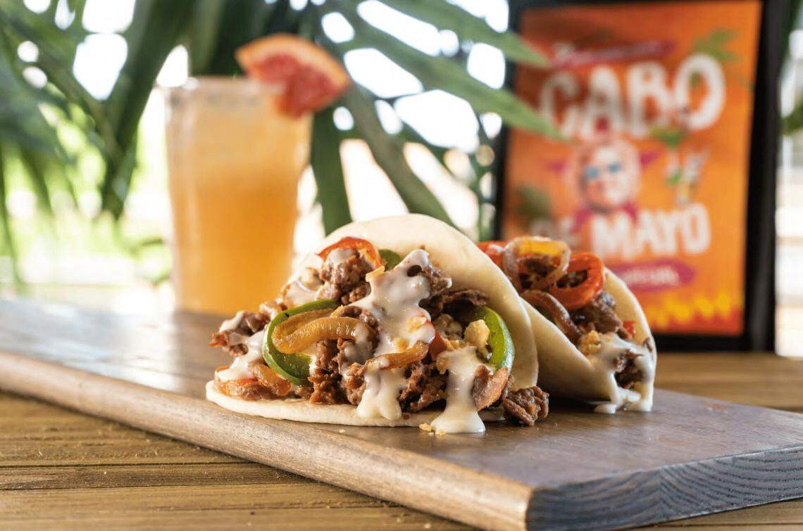 Bar Louie will serve a Philly cheesesteak taco for Cinco de Mayo.
