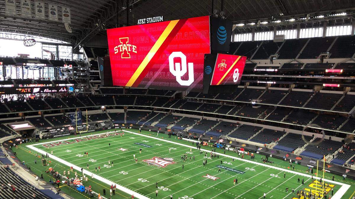 Iowa State and Oklahoma are playing for the 2020 Big 12 Championship today at AT&T Stadium.