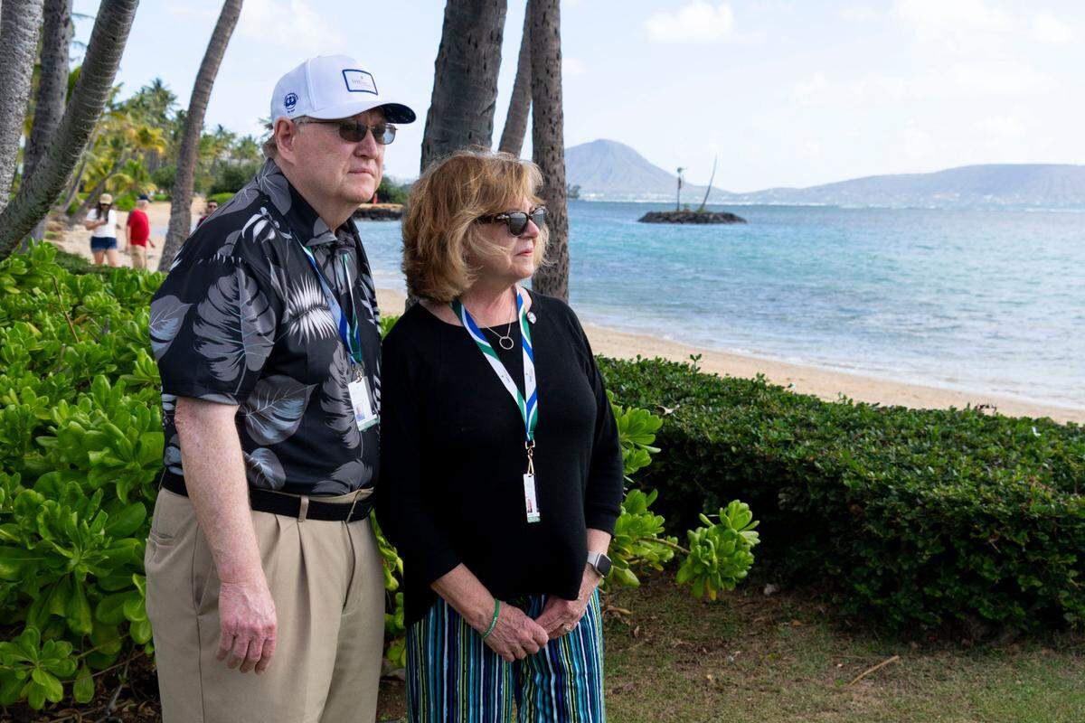 The parents of deceased PGA Tour pro Grayson Murray, Eric Murray (left) and Terry Murray are scheduled to be in Ft. Worth this week for the Charles Schwab Challenge. Last year, their son withdrew after the second day of the tournament. He died of suicide the next day.
