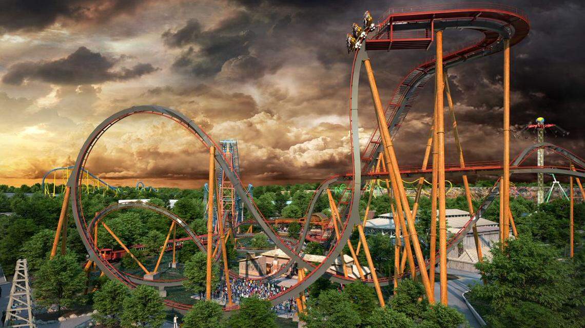 Dr. Diabolical’s Cliffhanger will debut next summer at Six Flags Fiesta Texas and will be the world’s steepest dive roller coaster.
