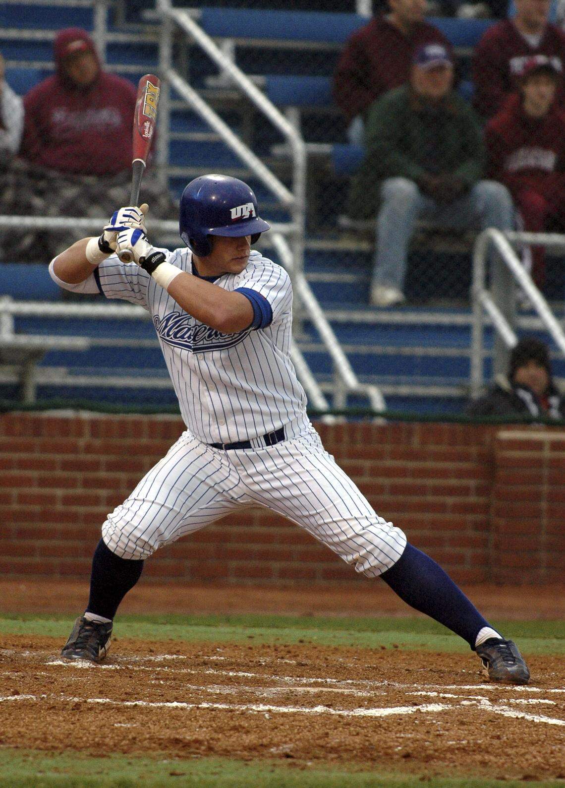 Adam Moore, who joined the Rangers at spring training Saturday, laughed when he was shown this photo from 13 years ago. “I’d forgotten about that stance,” he said.