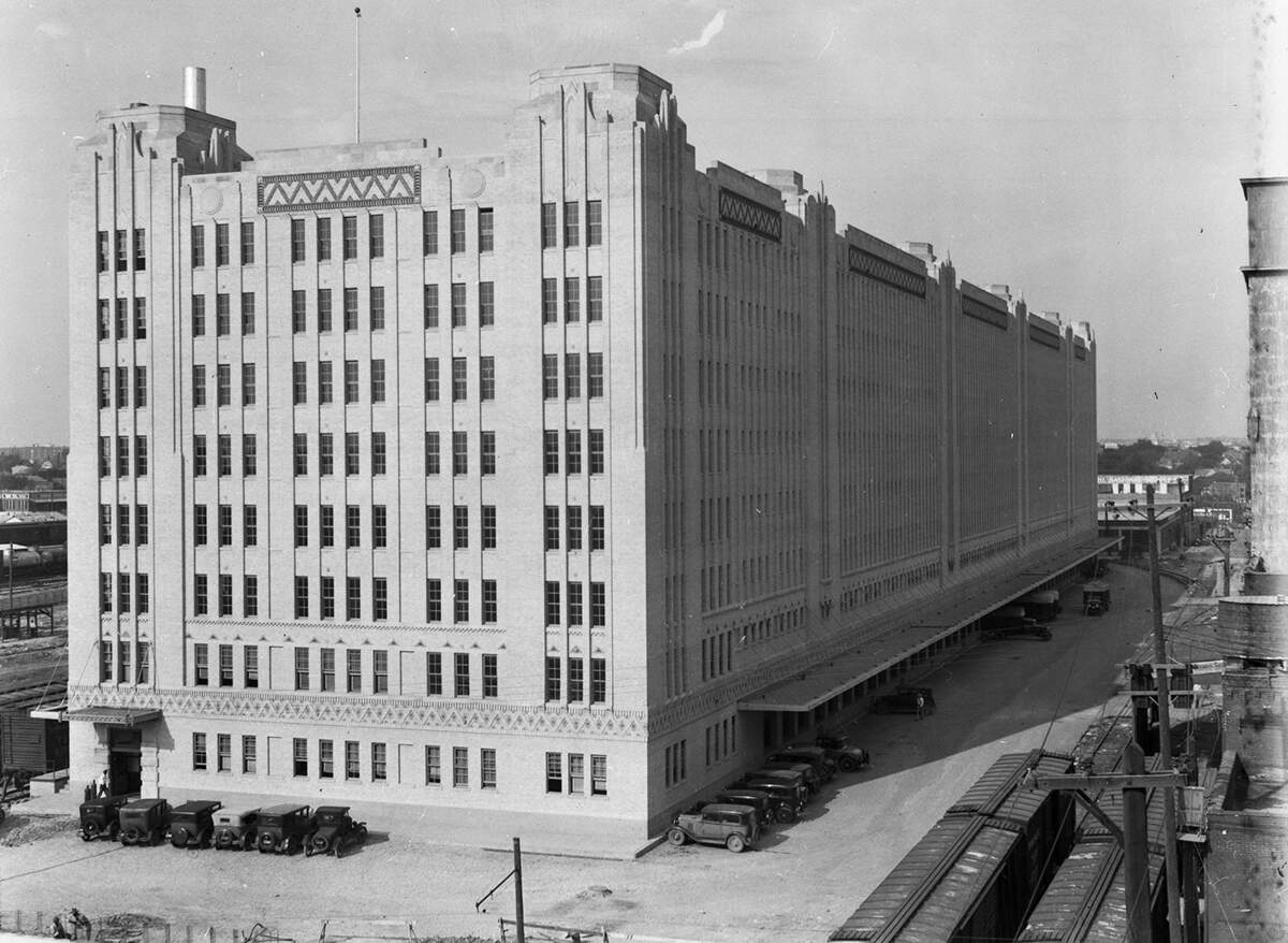 The newly built Texas and Pacific Railway freight terminal on Sept. 11, 1931.