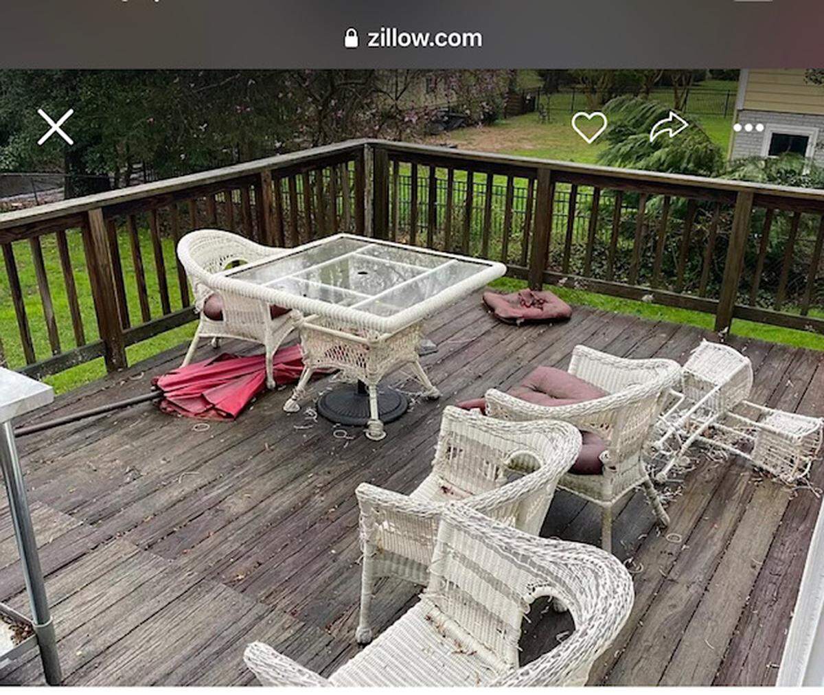 Deck area