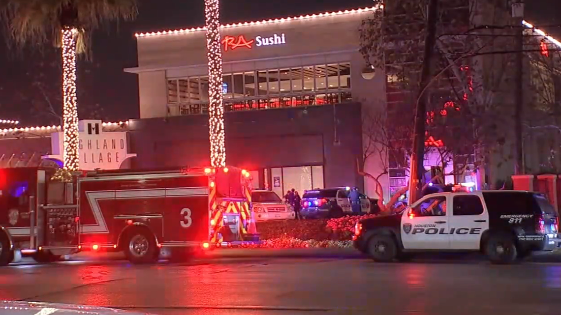 Customers stopped a man after he fired a shot toward the ceiling of RA Sushi in Houston’s Highland Village, police say.