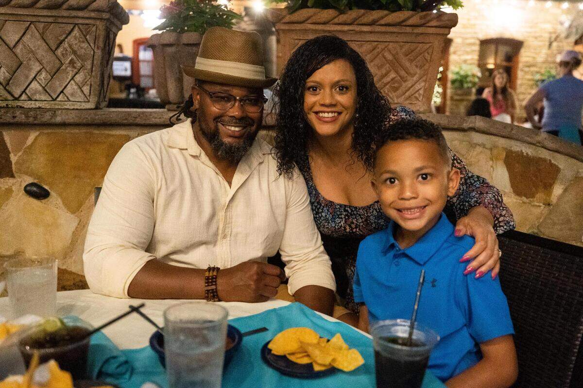 Marlon and Nidrah Green with son Neyo, who has Type I diabetes.