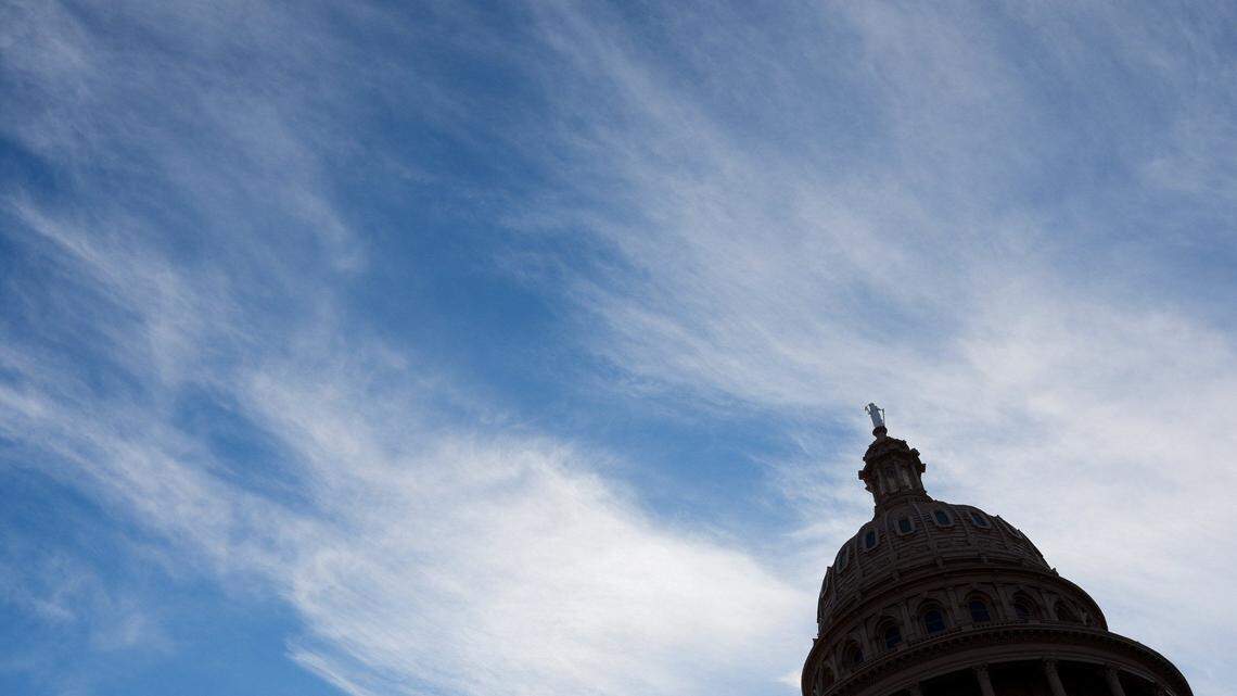 Wispy clouds over the Capitol on Monday January 9, 2023, the day before the start of the 88th Texas Legislature.